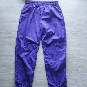 Vintage Frank Shorter Sports Microft Light Track Pants Ankle-Zip Purple Men Sz.L